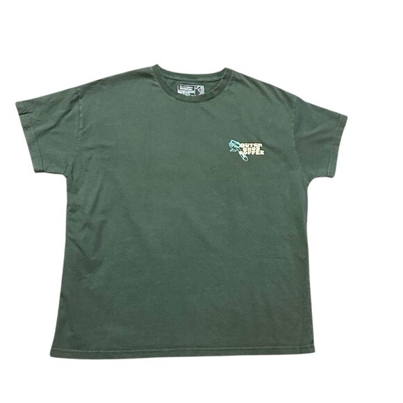 Dutch Bros brothers coffee T-shirt XL Olive Green Good Vibes Only Short Sleeve - Picture 3 of 13